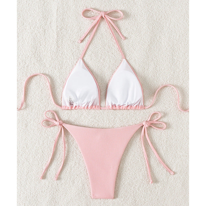 Damen Triangel-Bikini mit verstellbaren Riemen und raffinierten Details Drune