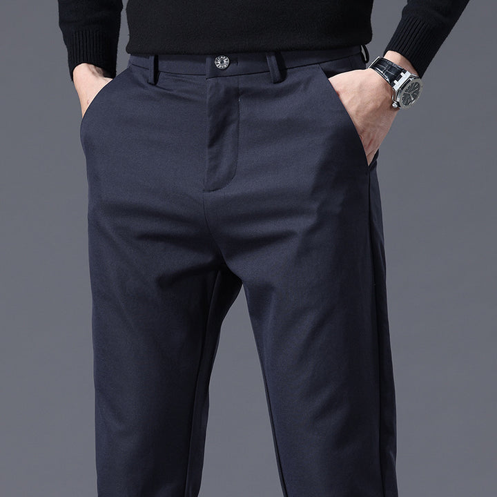 Herren entspannte Slim-Fit Hose mit praktischen Eingrifftaschen Drune