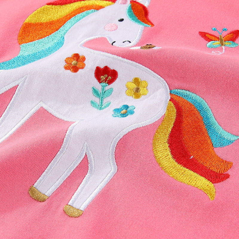 Mädchen Sweatshirt mit verspieltem Einhorn-Design Drune