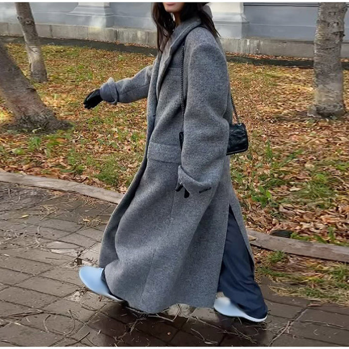 Damen oversized Wollmantel Drune