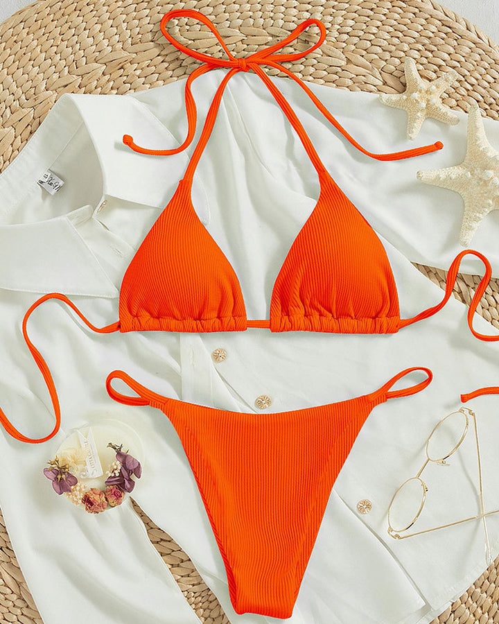 Damen Triangel-Bikini mit feinen Rüschendetails Drune