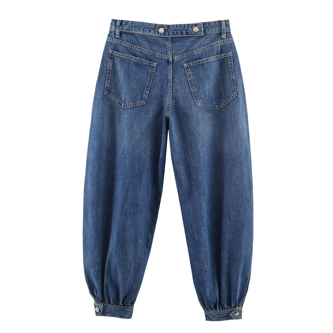 Damen Tapered Jeans mit elastischem Bündchen und bequemer Passform Drune