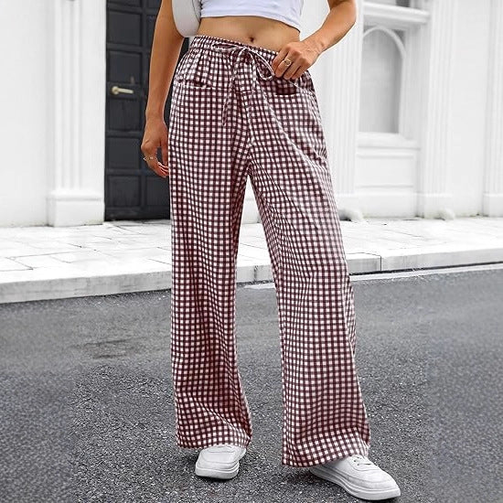 Damen luftige Karottenhose mit Kordelzug Drune
