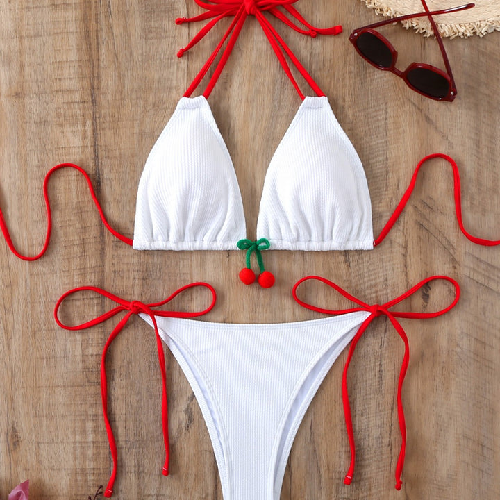 Damen Triangel-Bikini mit verspieltem Dekorelement Drune