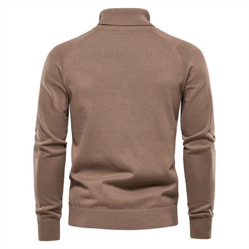 Herren Strickpullover mit modischem Stehkragen und strukturiertem Design Drune