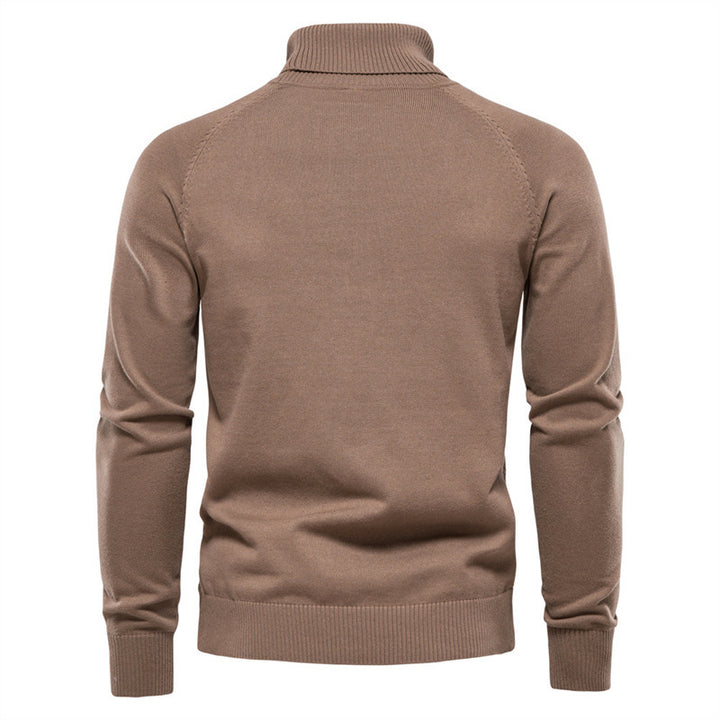 Herren Strickpullover mit modischem Stehkragen und strukturiertem Design Drune