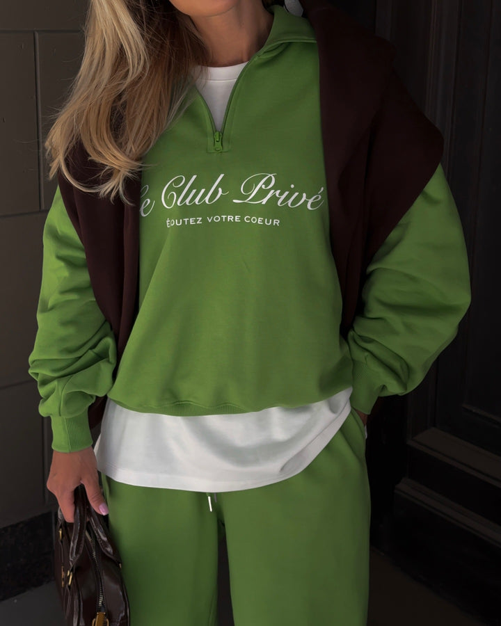 Damen Sportliches Streetwear-Set mit lässigem Hoodie und weitem Schnitt Drune