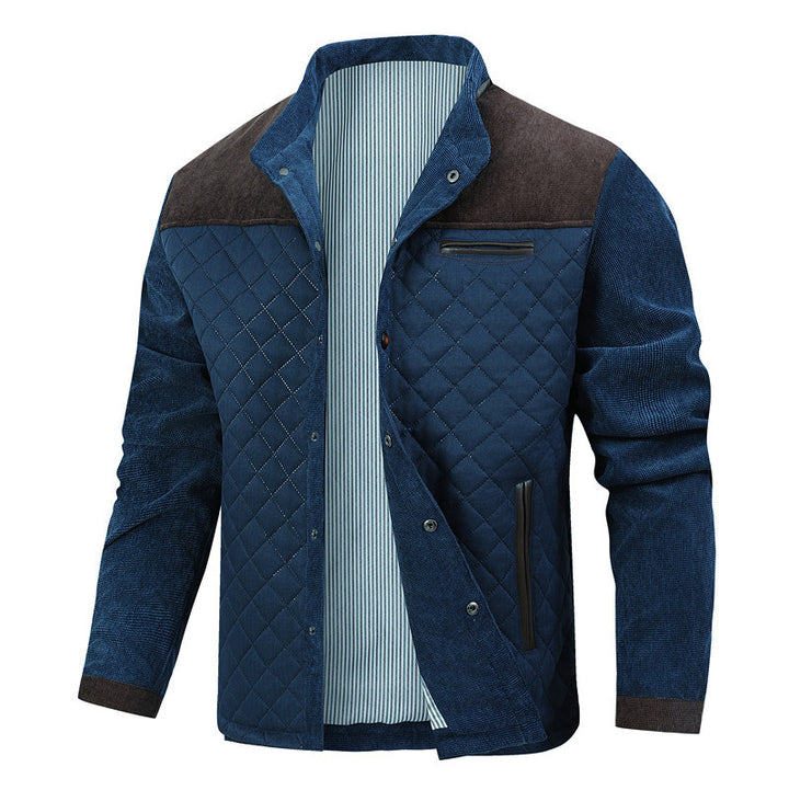 Herren gesteppte Freizeitjacke mit modischem Stehkragen und praktischen Taschen Drune