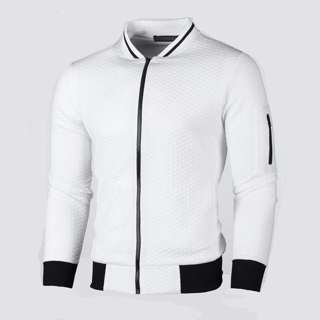 Herren strukturierte Sport-Zip-Jacke Drune