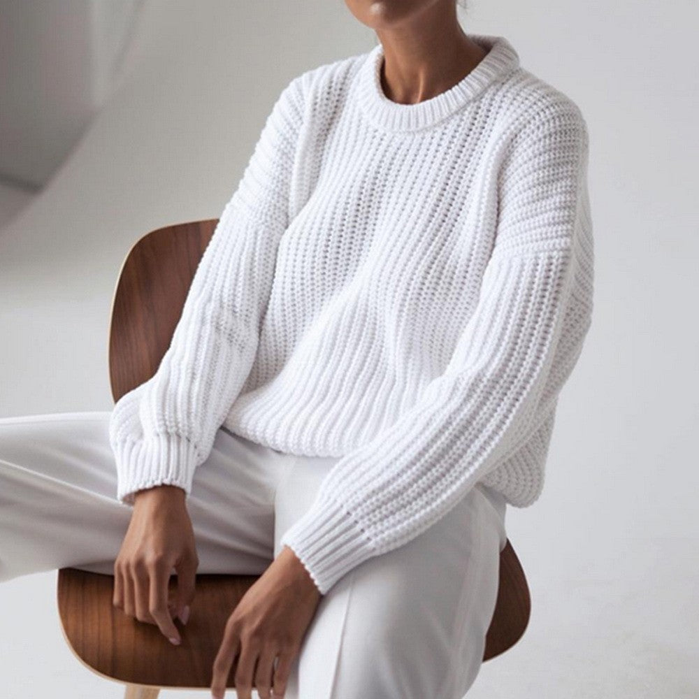 Damen oversized Strickpullover mit strukturierter Verarbeitung Drune