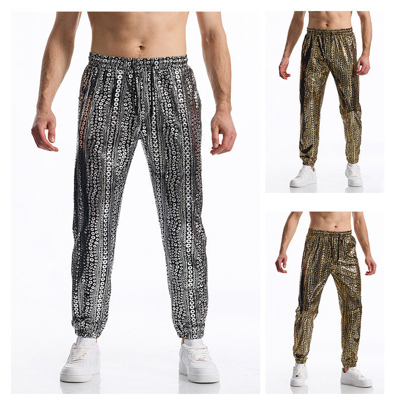 Herren Glamouröse Pailletten-Jogginghose Drune