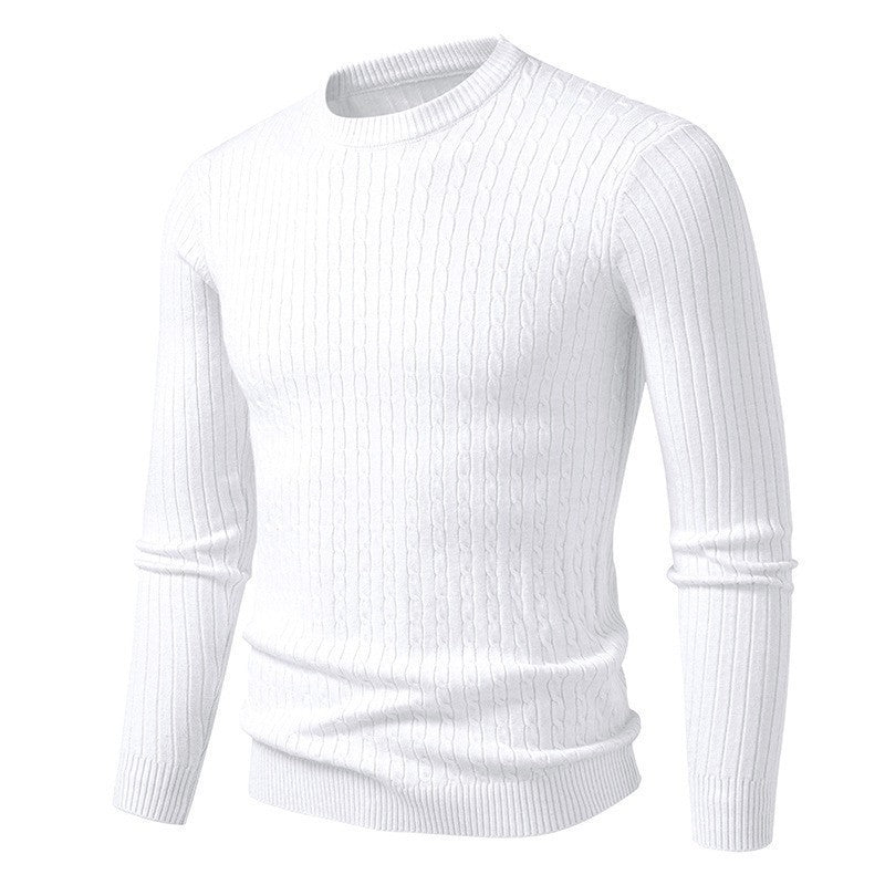 Herren modischer Strickpullover mit strukturiertem Zopfdesign Drune