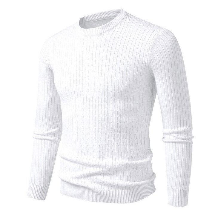 Herren modischer Strickpullover mit strukturiertem Zopfdesign Drune