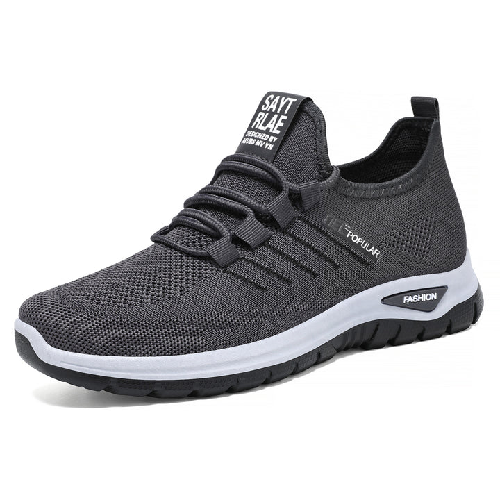 Damen nan ultraleichter Strick-Sport-Sneaker mit Elastikeinstieg, stoßdämpfender Plateau-Zwischensohle und griffiger Profillaufsohle Drune