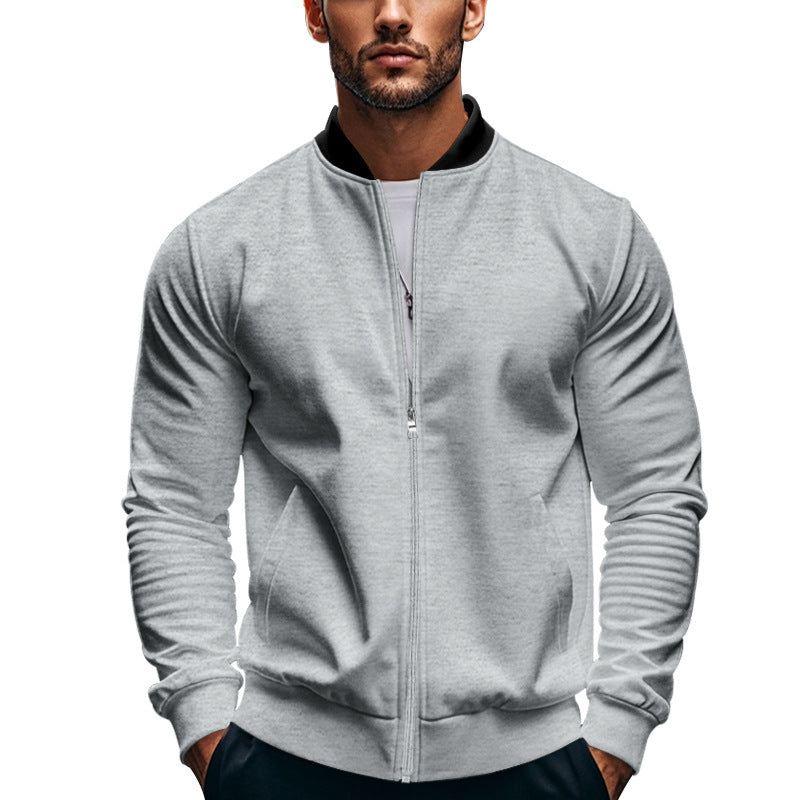 Herren stilvolle Sportjacke mit hochschließendem Kragen und praktischen Taschen Drune