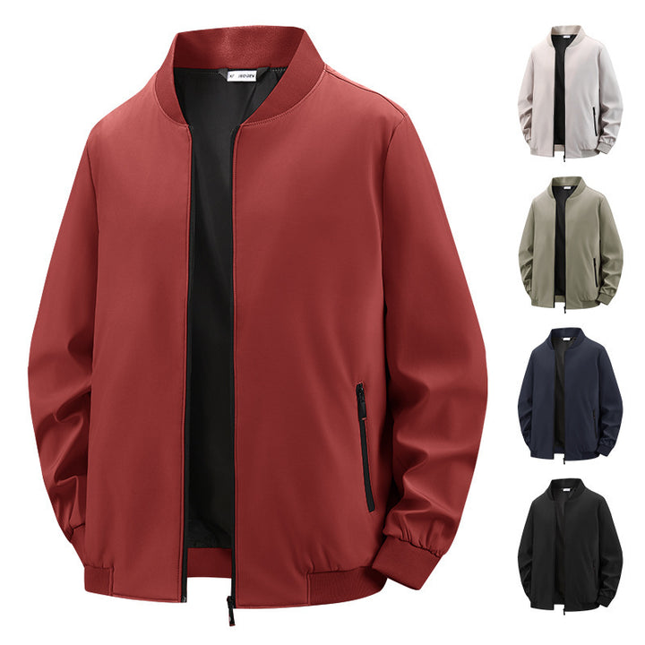 Herren moderne Bomberjacke mit elastischem Bündchen und praktischen Taschen Drune