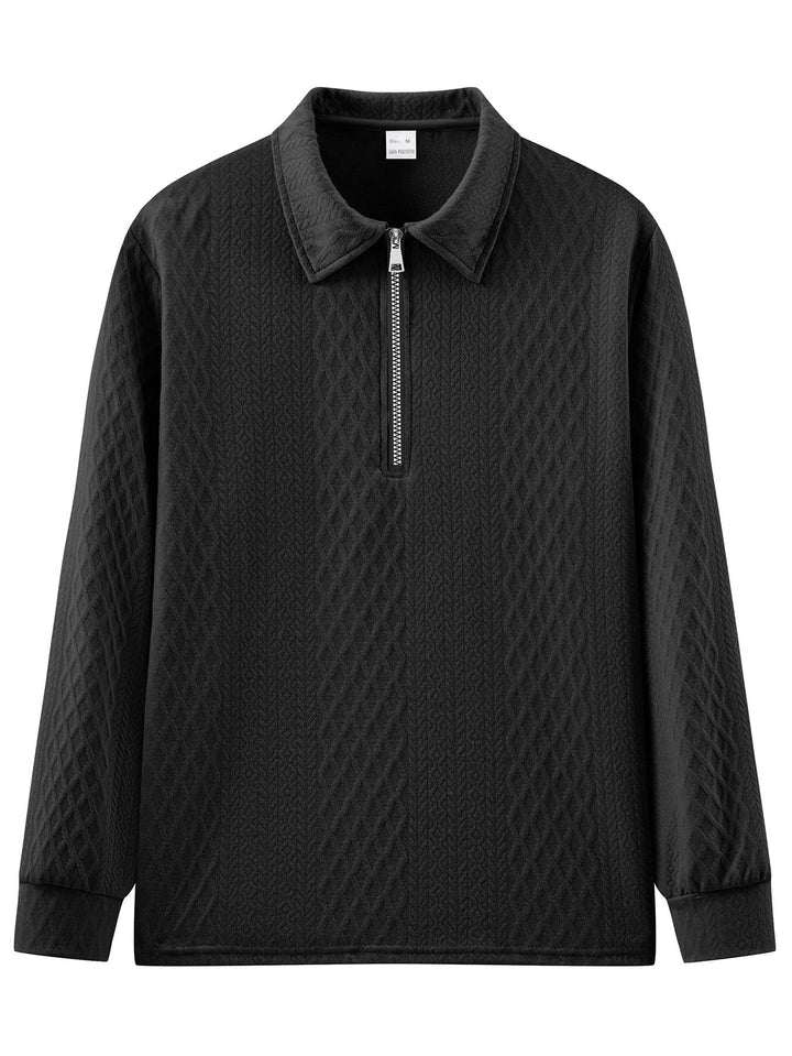 Herren Sweatshirt mit modischem Stehkragen und strukturiertem Design Drune