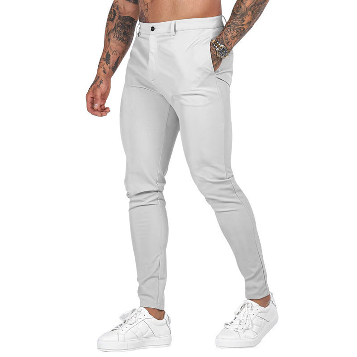 Herren nan Slim-Fit Stretch-Chino mit schmal zulaufendem Bein und dezenten Eingrifftaschen Drune