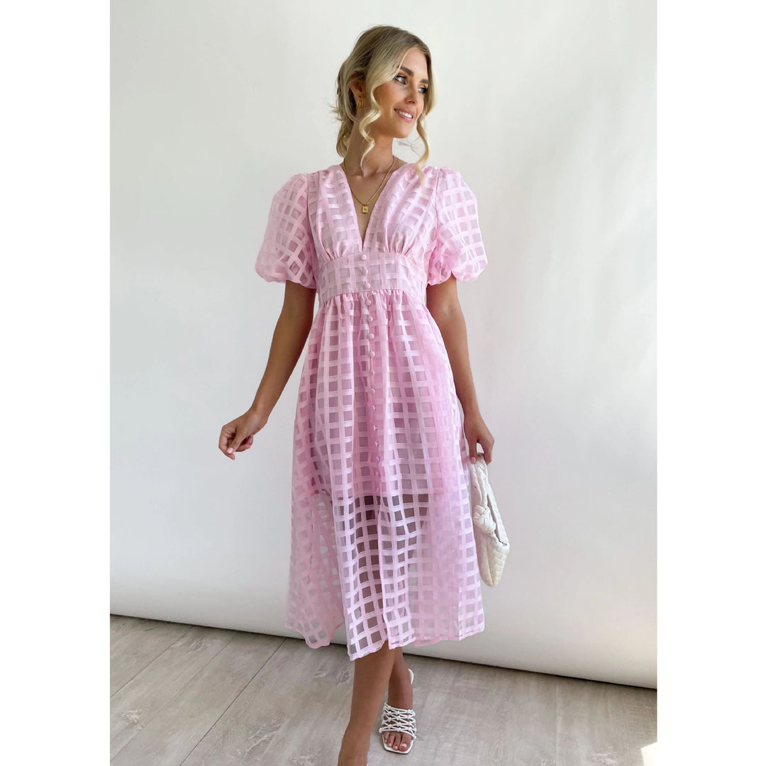 Drune | Midikleid mit Puffärmeln