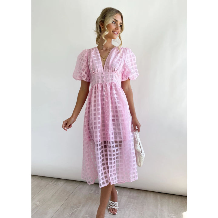 Drune | Midikleid mit Puffärmeln