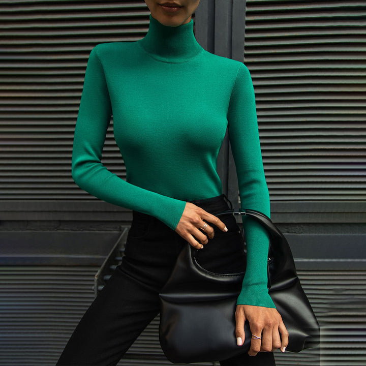 Damen Hochwertiger Rollkragenpullover aus weichem Material Drune