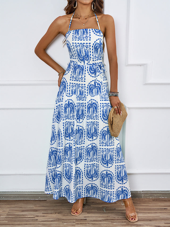 Damen Maxi-Kleid mit verspieltem Muster und eleganter Silhouette Drune