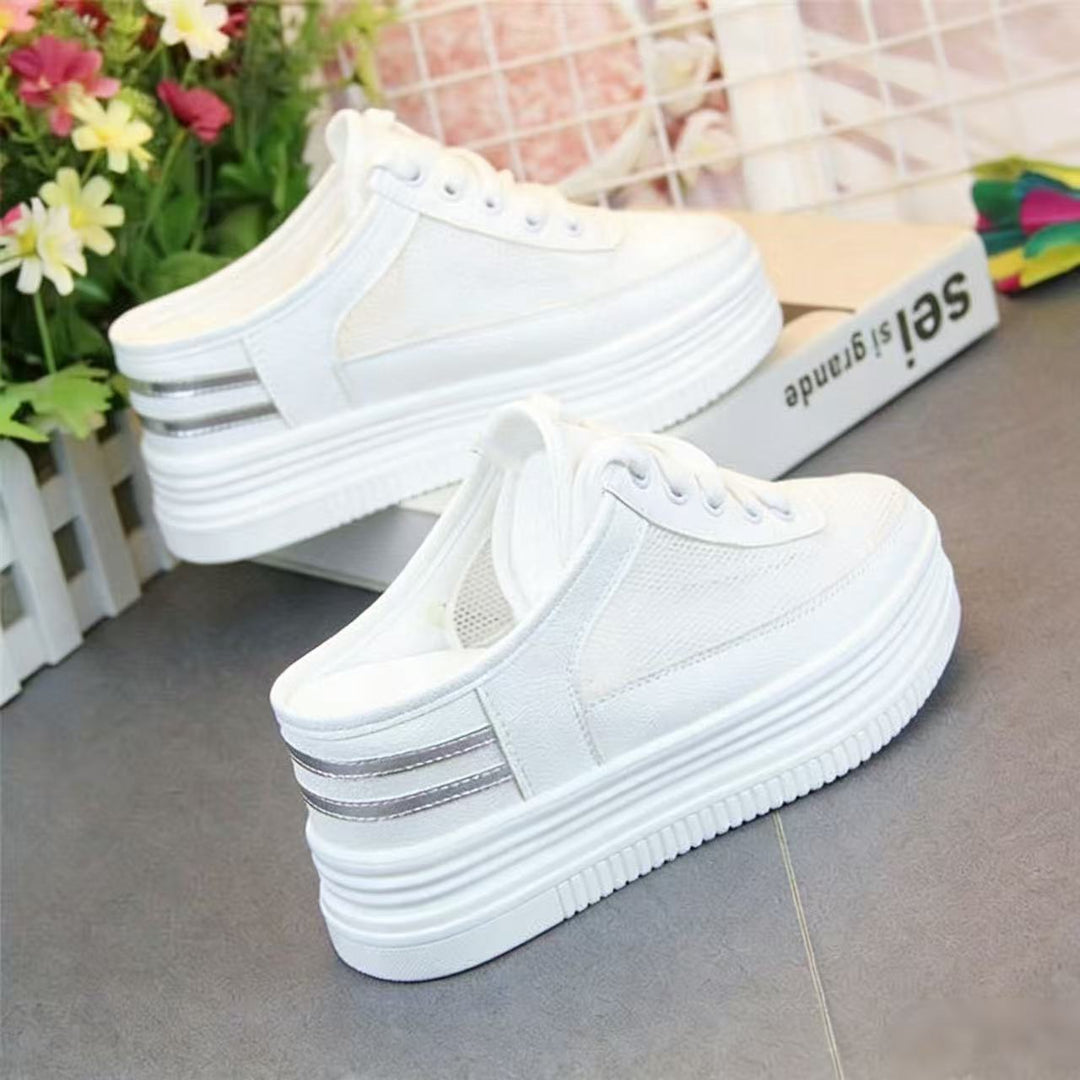 Damen Sneakers mit hoher Plateausohle und eleganter Riemchenverarbeitung Drune