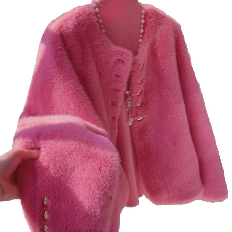 Damen Weiche Jacke mit goldenen Knopfdetails Drune