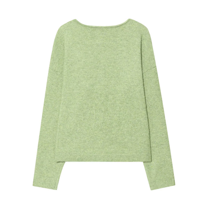 Damen gemütliche Strickjacke mit Knopfverschluss und lockerem Schnitt Drune