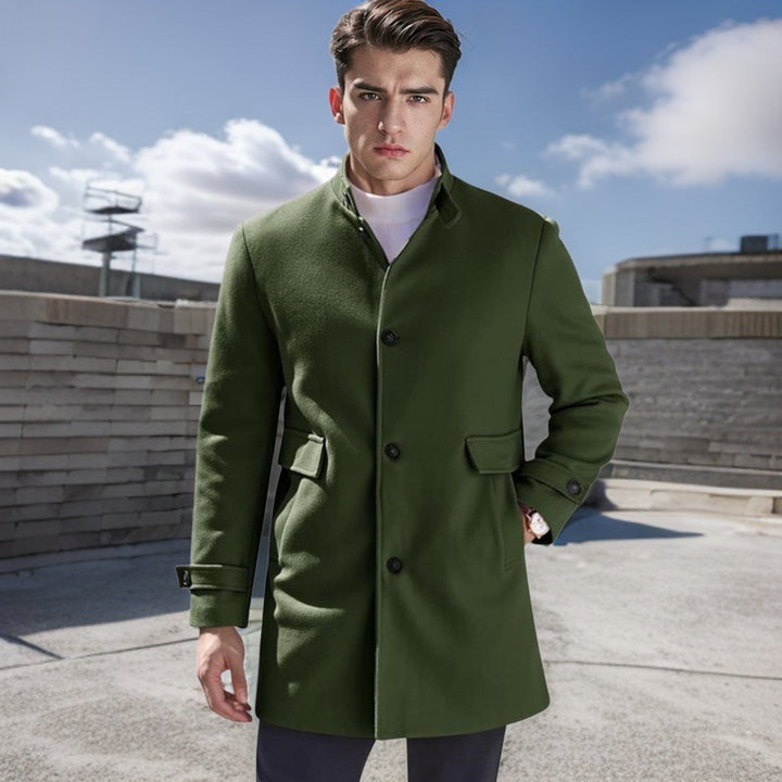 Herren eleganter Außenmantel mit praktischen Taschen Drune