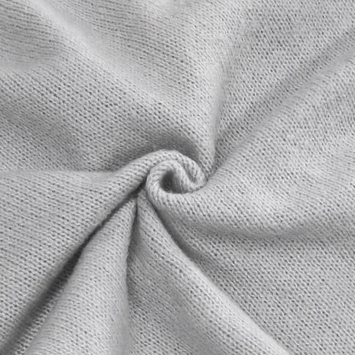 Damen modischer Strickpullover mit V-Ausschnitt und Schleifendetails Drune