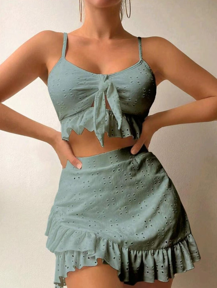 Damen Crop-Top und Rock-Set Drune