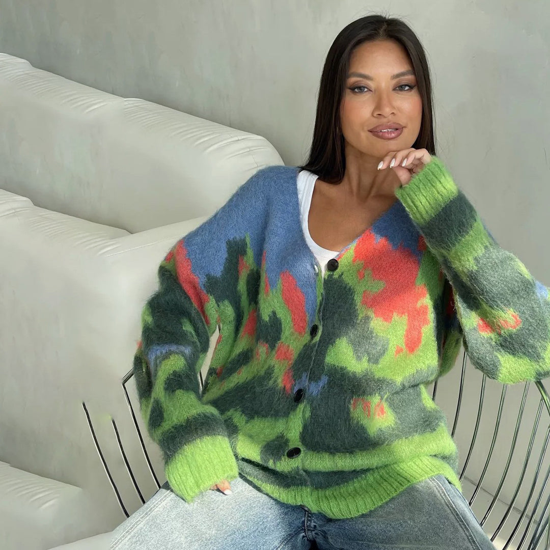 Damen lässiger Wollcardigan Drune