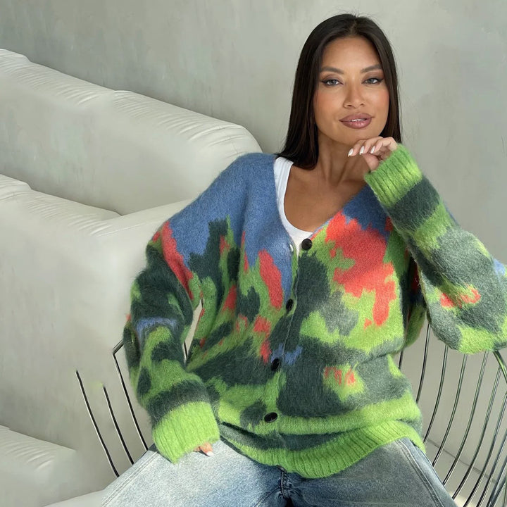 Damen lässiger Wollcardigan Drune