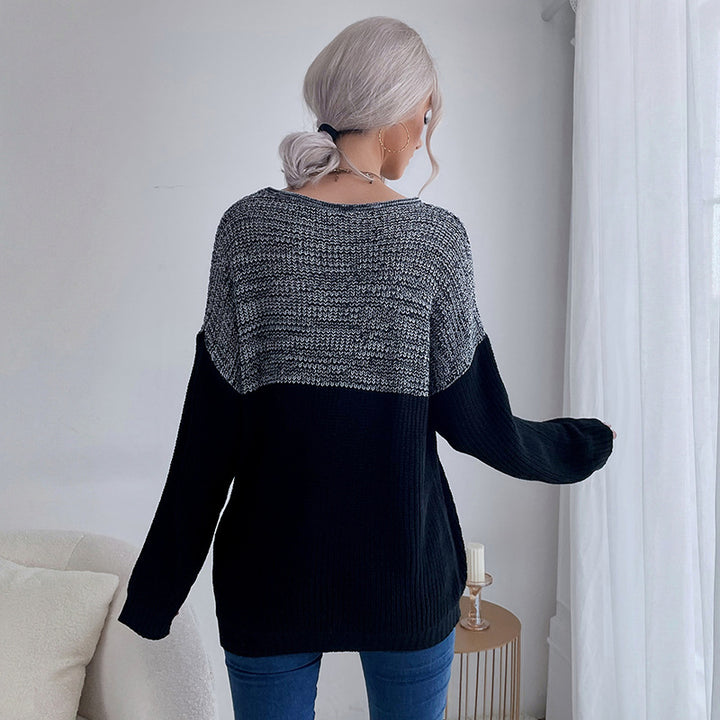 Damen modischer Oversized Pullover mit strukturiertem Muster und lässigem Schnitt Drune
