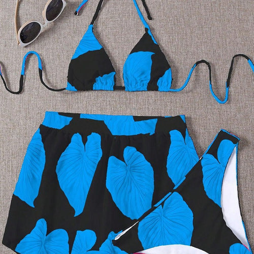 Damen Bikiniset mit modischem Rock und Triangle-Oberteil Drune