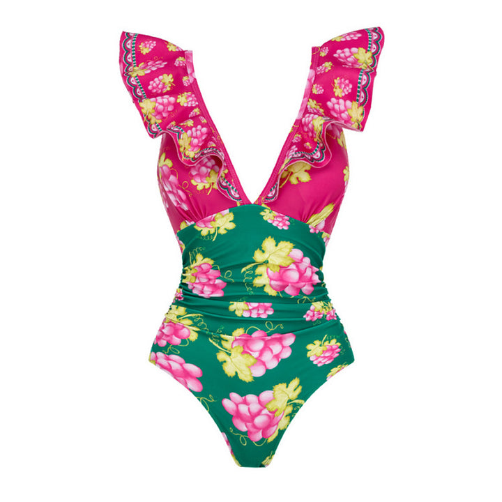 Damen Stylish Elegantes Badeanzug- und Rockset Drune