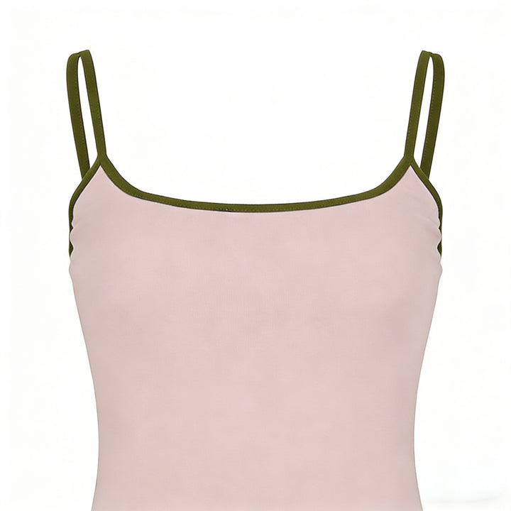 Damen Sportliches Tanktop mit hohem Taillenbund und bindbarem Rock Drune