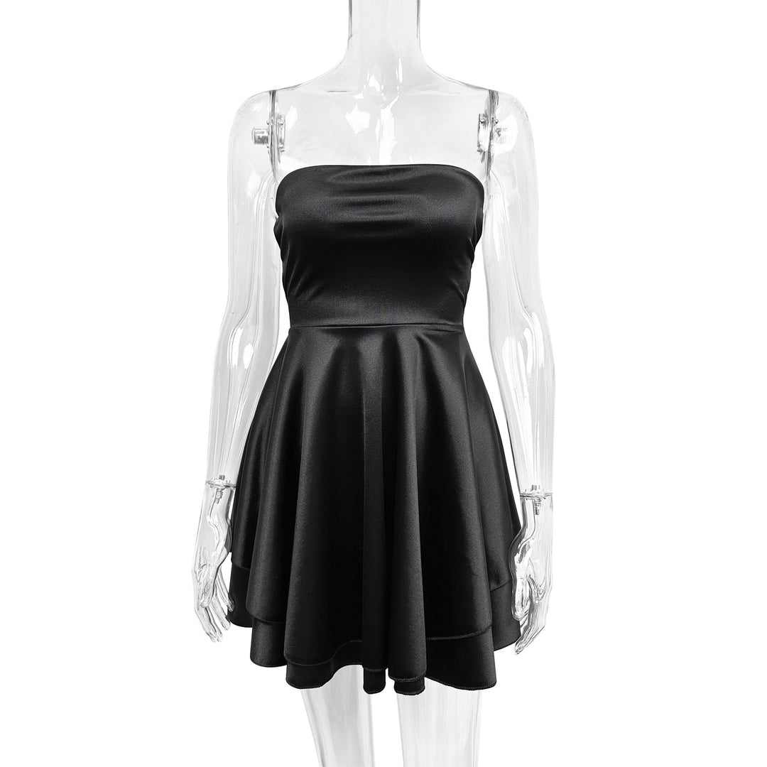 Damen Cocktailkleid mit schulterfreiem Design Drune