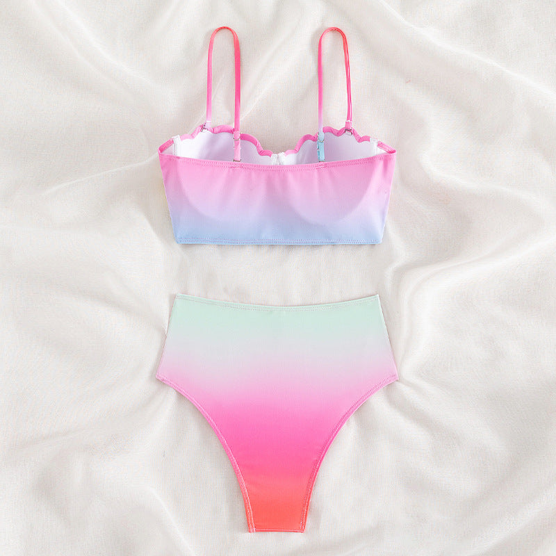 Damen Bikini-Oberteil mit Muschelform und hohem Bund Drune