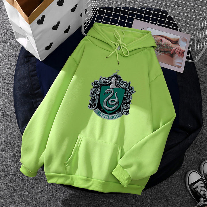 Damen Kapuzenpullover mit Slytherin-Wappen Drune