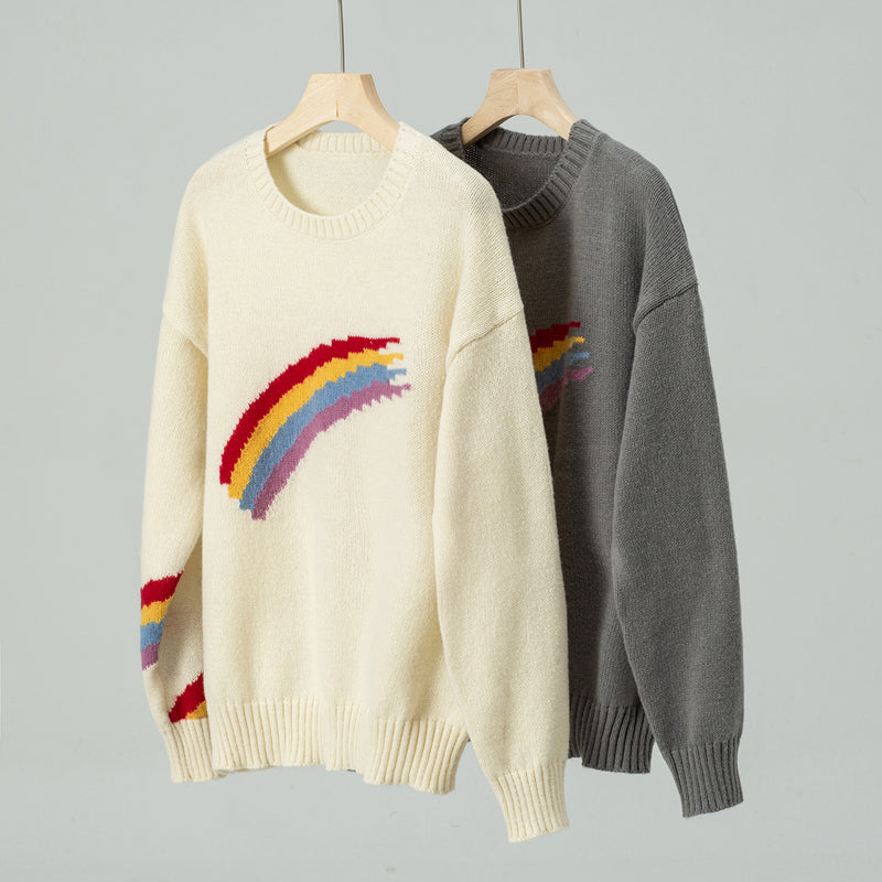 Drune | Regenbogen Strickpullover