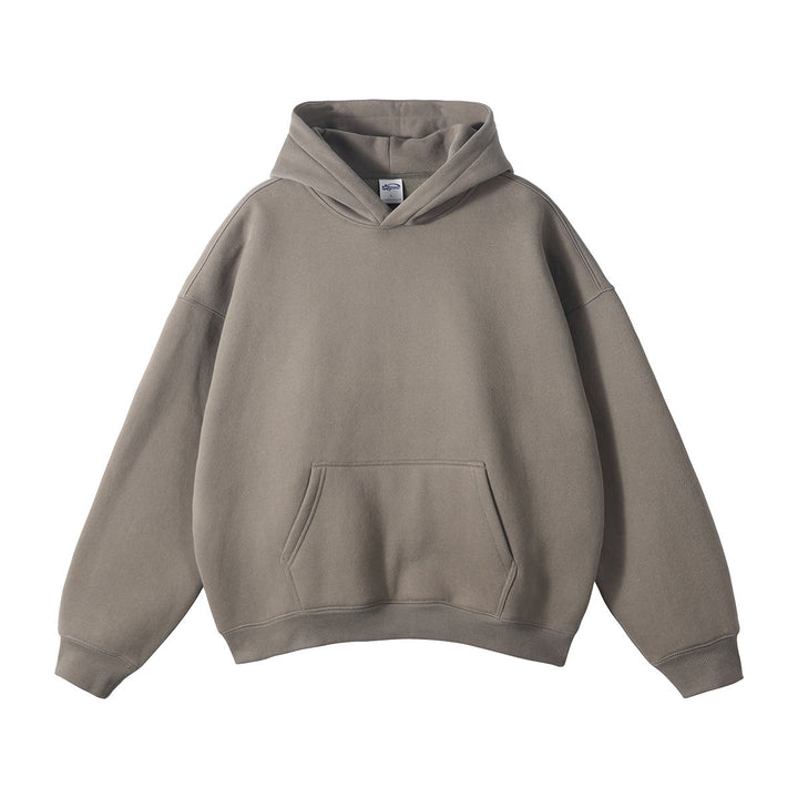 Unisex nan oversized Kapuzenpullover mit Kängurutasche und gerippten Bündchen Drune