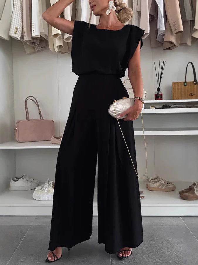 Damen Eleganter Jumpsuit mit lässigem Oversized-Schnitt und weitem Bein Drune