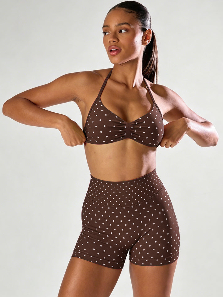 Damen Sportlicher Jumpsuit mit Raffungen und verstellbaren Trägern Drune