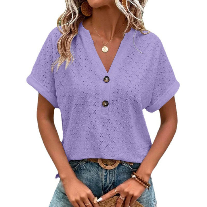 Damen Freizeit Knopf Bluse Drune