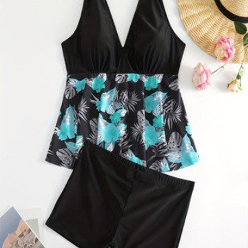 Damen Tankini-Set mit floralem Oberteil und komfortablen Badeshorts Drune