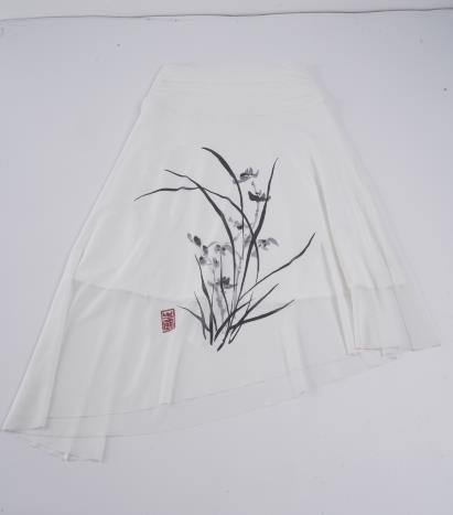 Damen asymmetrischer Rock mit floralem Druck Drune