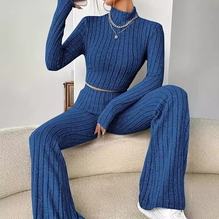 Damen Stricksatz mit hochgeschlossenem Design und lässigem Schnitt Drune