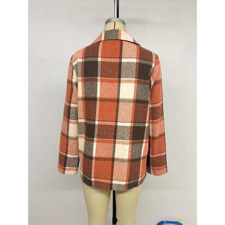 Damen Karierter Blazer aus weichem Wollmix Drune